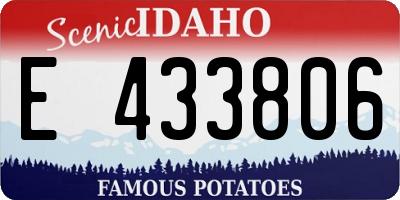 ID license plate E433806