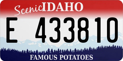 ID license plate E433810