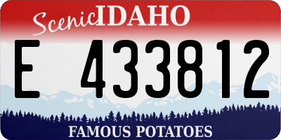 ID license plate E433812