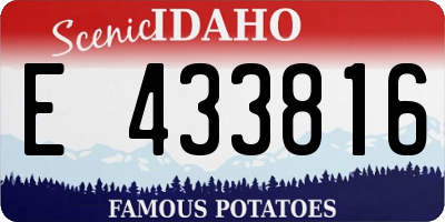 ID license plate E433816