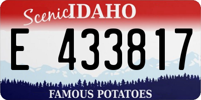 ID license plate E433817
