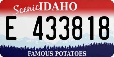 ID license plate E433818