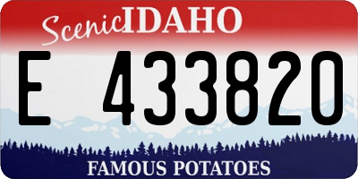ID license plate E433820