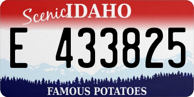 ID license plate E433825