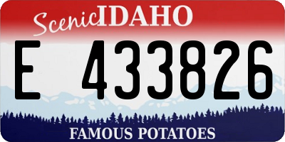 ID license plate E433826
