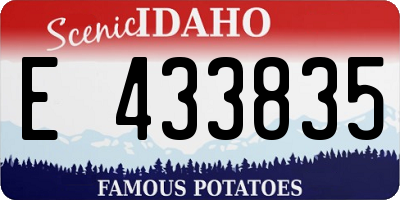 ID license plate E433835