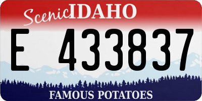 ID license plate E433837