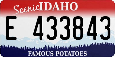 ID license plate E433843