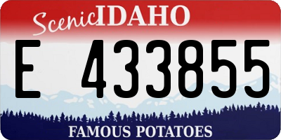 ID license plate E433855