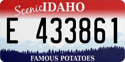 ID license plate E433861