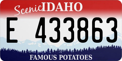 ID license plate E433863