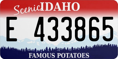 ID license plate E433865