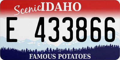 ID license plate E433866