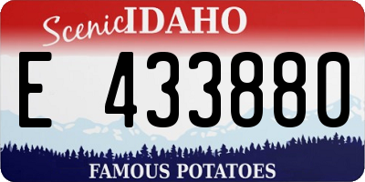 ID license plate E433880