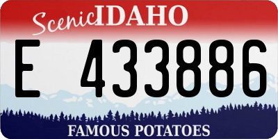 ID license plate E433886