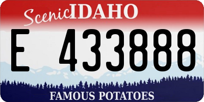 ID license plate E433888