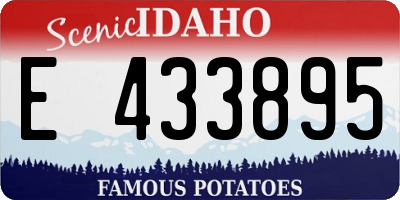 ID license plate E433895