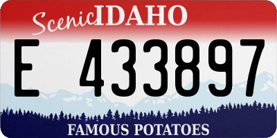 ID license plate E433897