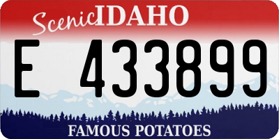 ID license plate E433899