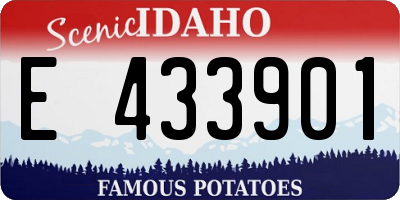 ID license plate E433901