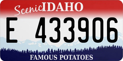 ID license plate E433906