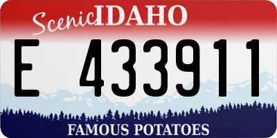 ID license plate E433911