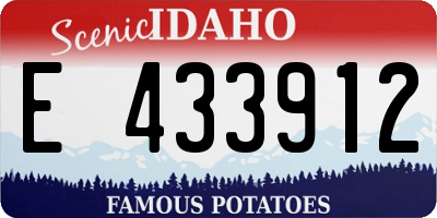 ID license plate E433912
