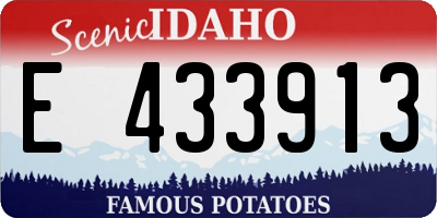 ID license plate E433913