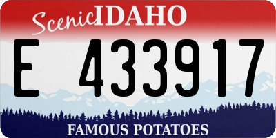 ID license plate E433917