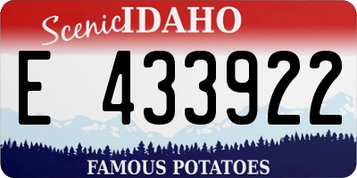 ID license plate E433922