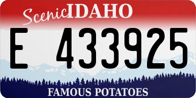 ID license plate E433925