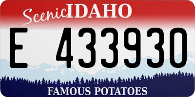 ID license plate E433930
