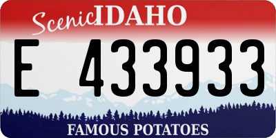 ID license plate E433933