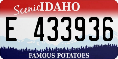 ID license plate E433936