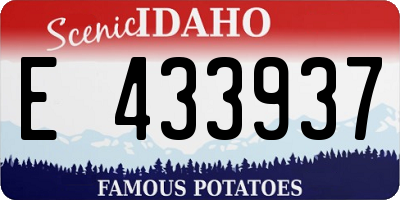 ID license plate E433937