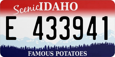 ID license plate E433941