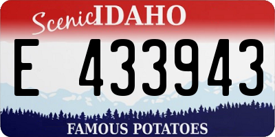 ID license plate E433943