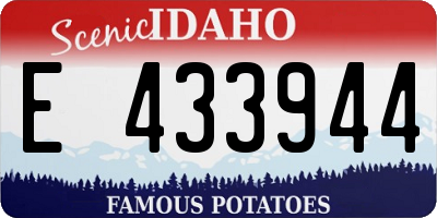 ID license plate E433944