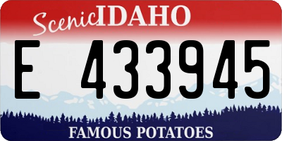 ID license plate E433945