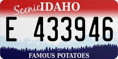 ID license plate E433946