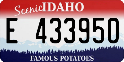ID license plate E433950