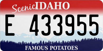 ID license plate E433955