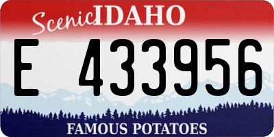 ID license plate E433956