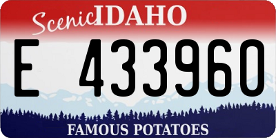 ID license plate E433960