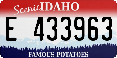 ID license plate E433963