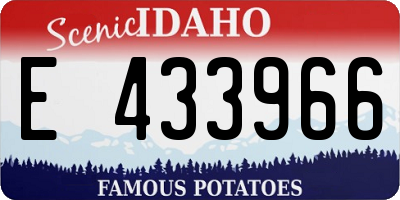 ID license plate E433966