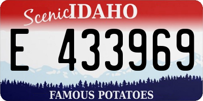 ID license plate E433969