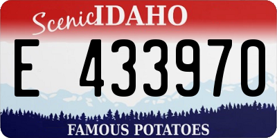ID license plate E433970
