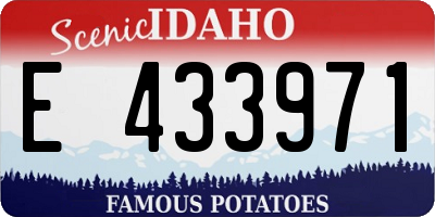 ID license plate E433971