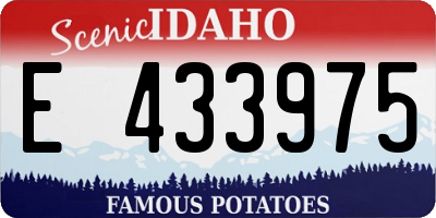 ID license plate E433975